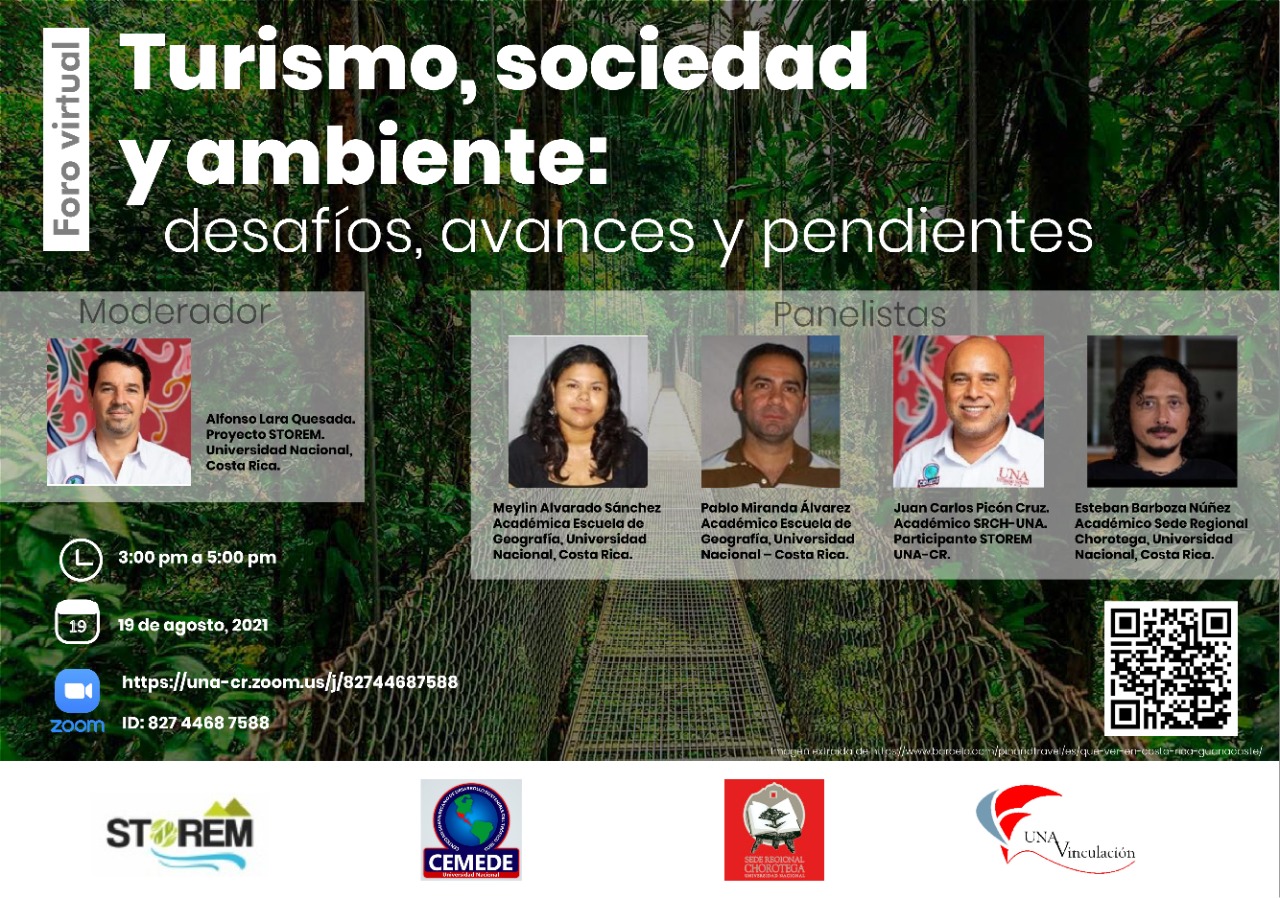 Foro2 STOREM UNA 2021 ago 1 UNA Virtual Forums on the Environment and Sustainable Tourism